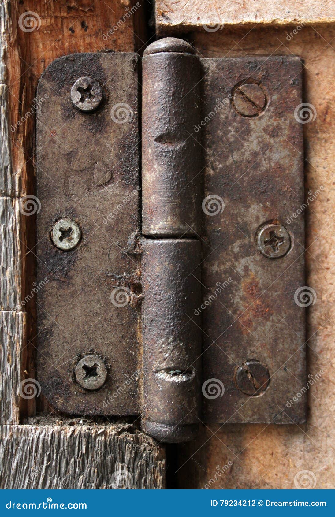 Old door hinge stock photo. Image of crack, door, material 79234212