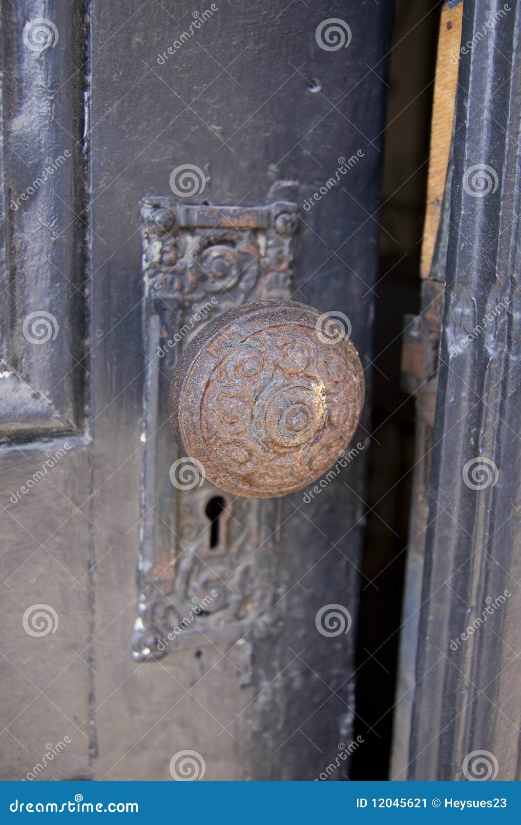 Old door knob stock image. Image of house, aged, front - 12045621
