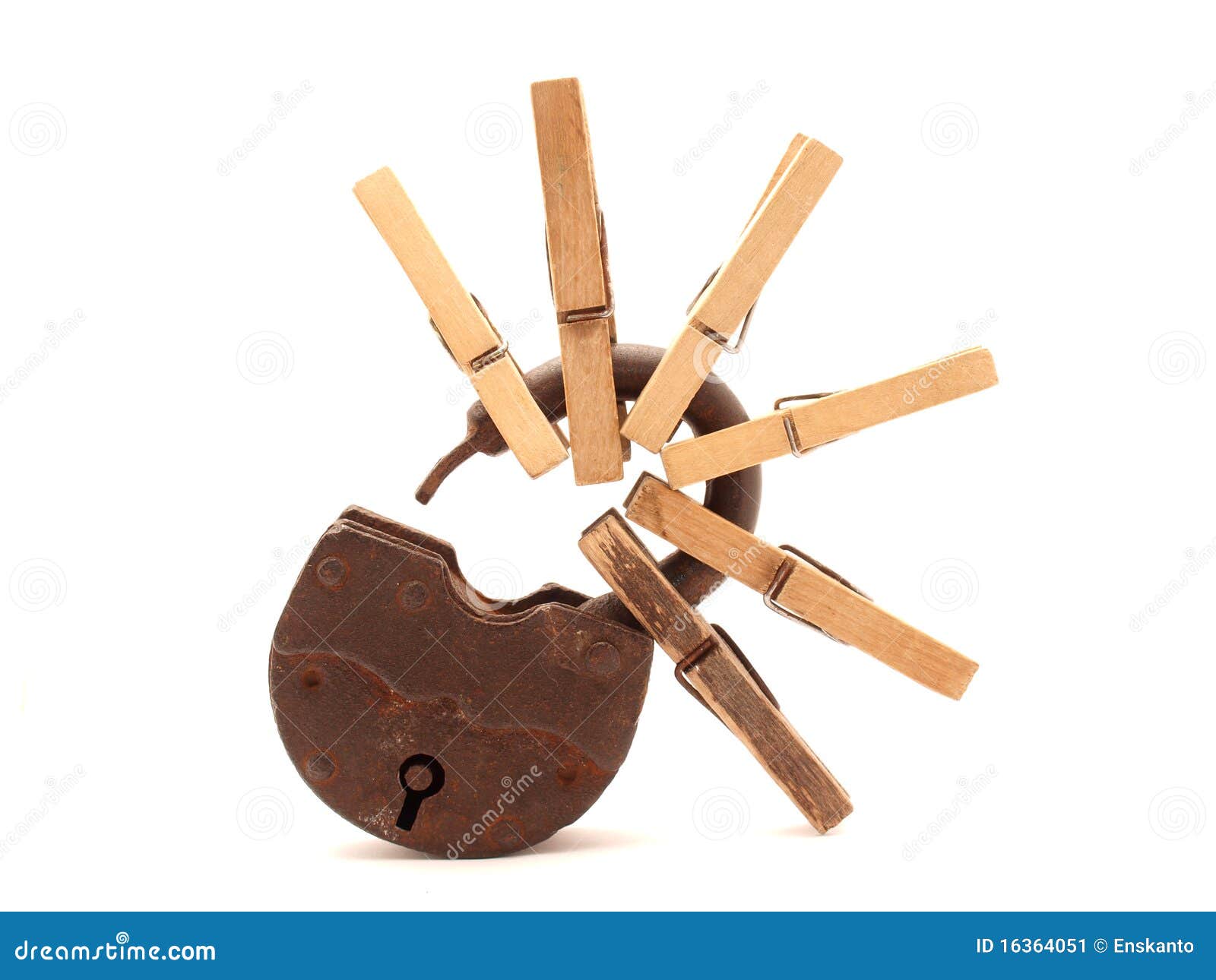 The Old Door Lock and Clothespins Stock Image Image of protect, color