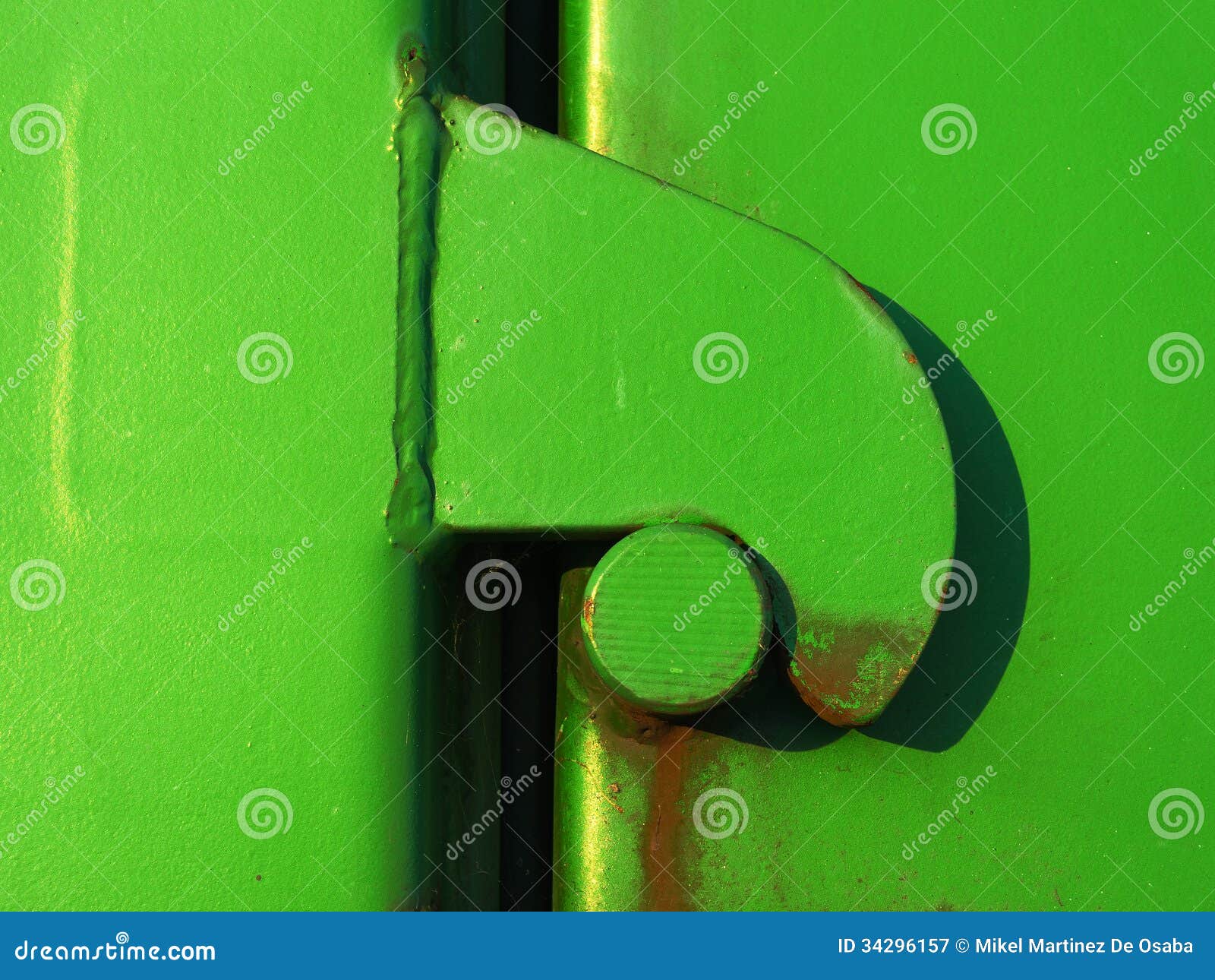 Old door locked with latch stock image. Image of latch 34296157