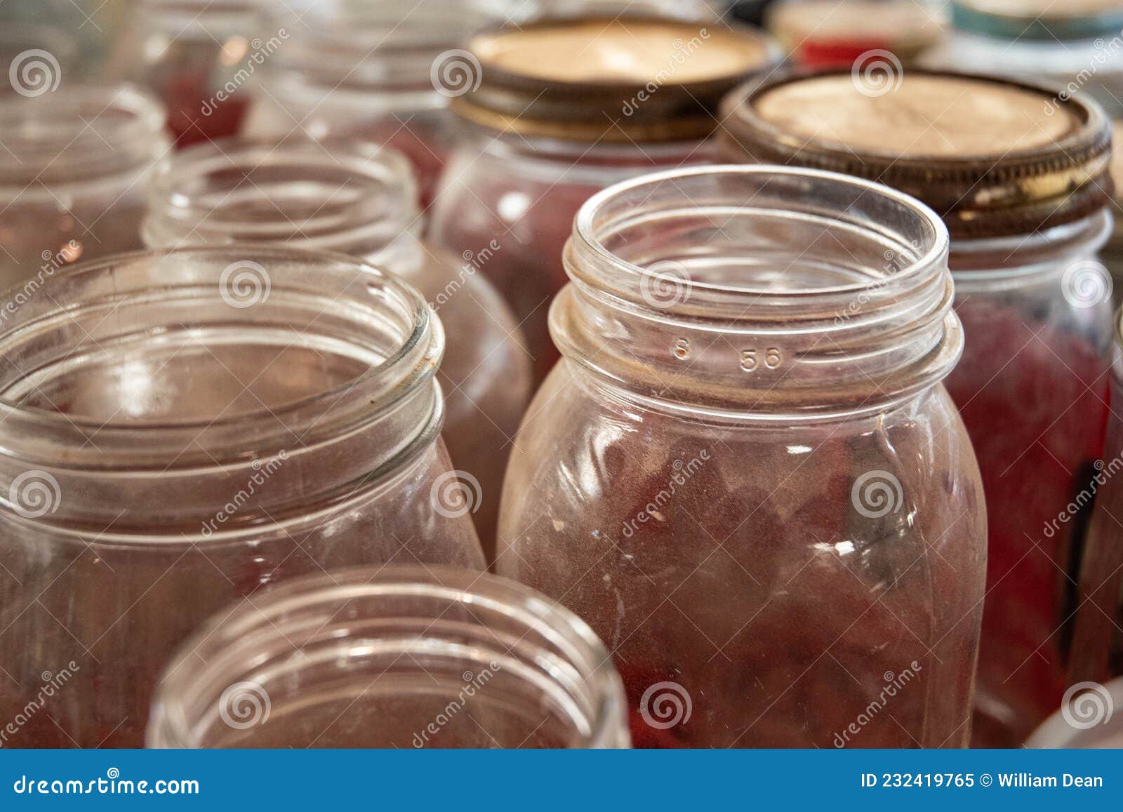 old dusty mason jars