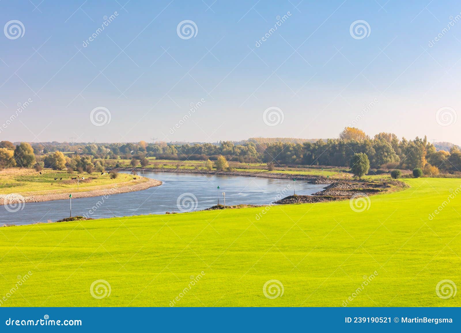 the old dutch river ijssel in the province of gelderland near the city of zutphen
