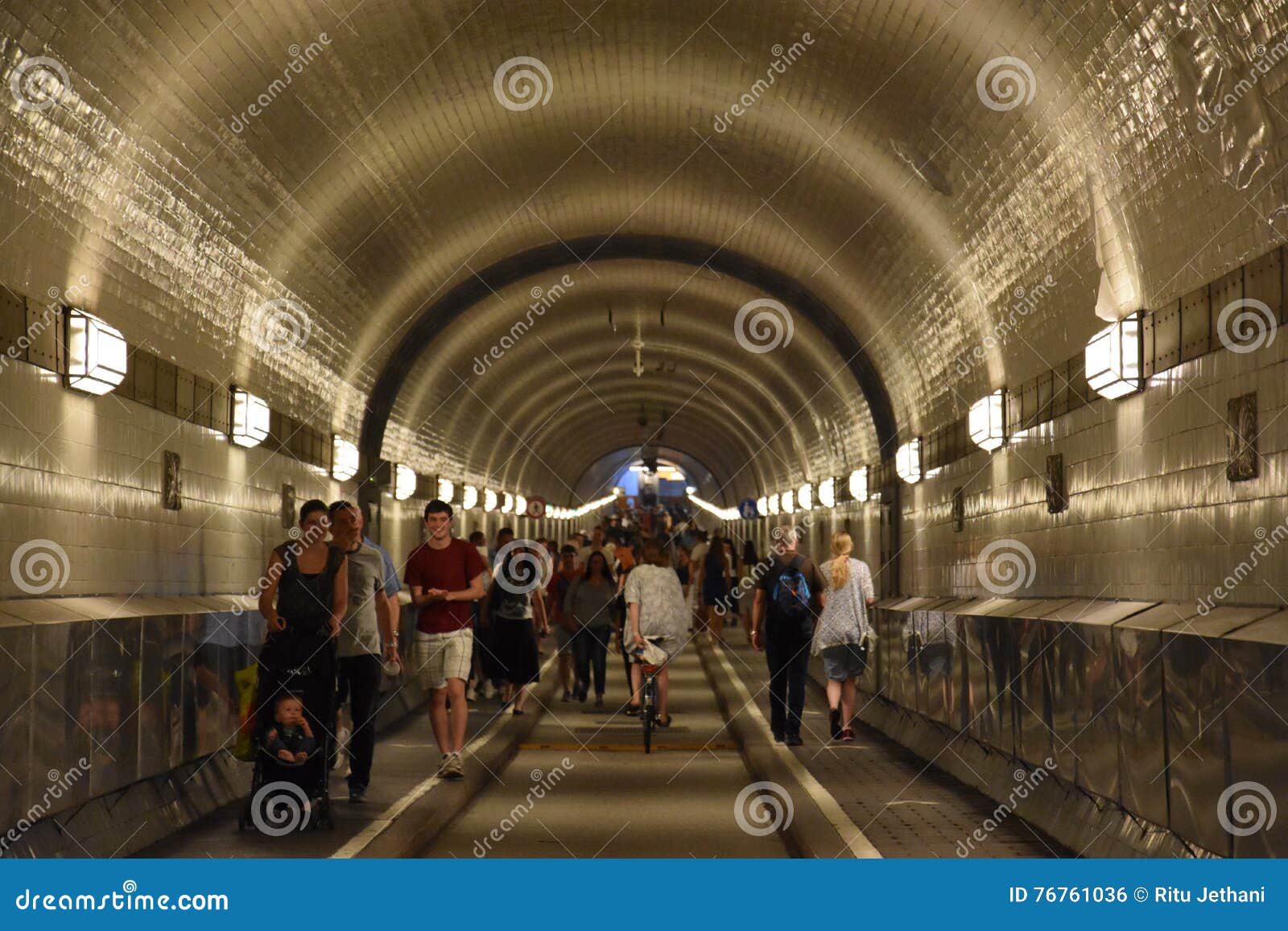 Old Elbe Tunnel in Hamburg editorial photo. Image of germany 76761036