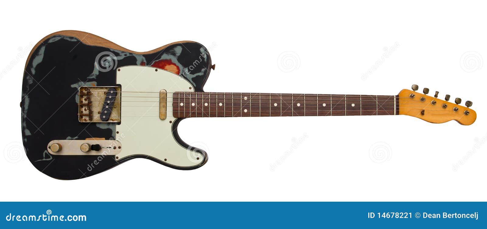 Old electric guitar stock image. Image of vintage, volume 14678221