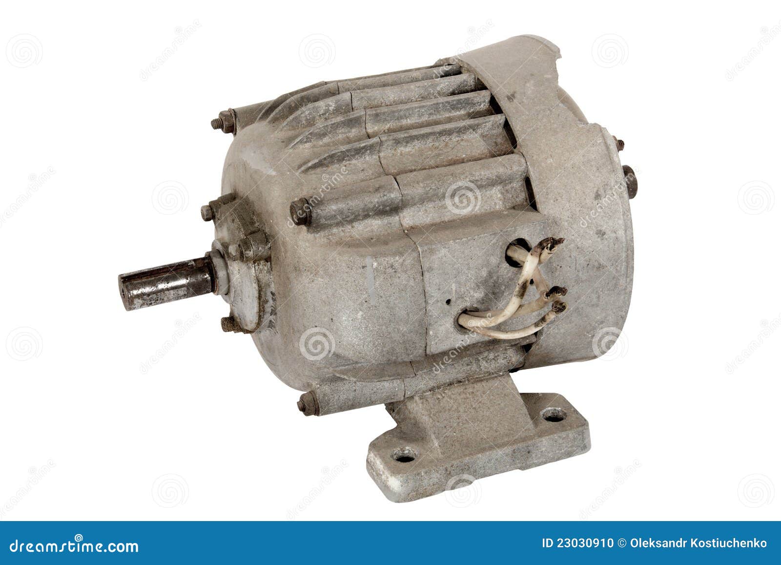 Old Electric Motor (isolated) Stock Photo Image of engine