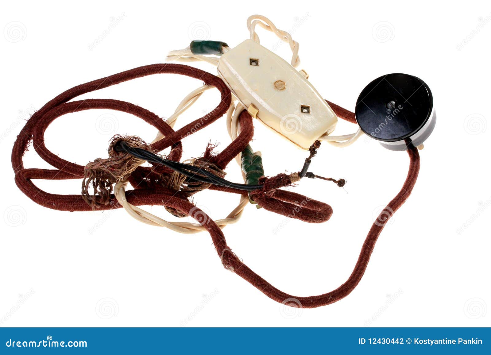 Old electric wires stock photo. Image of energy, electricity 12430442