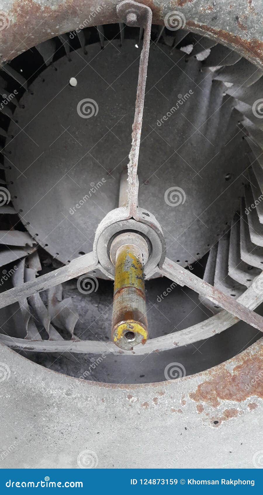 Old Electrical Blower Damage and Casing Decay because Corrosion Stock