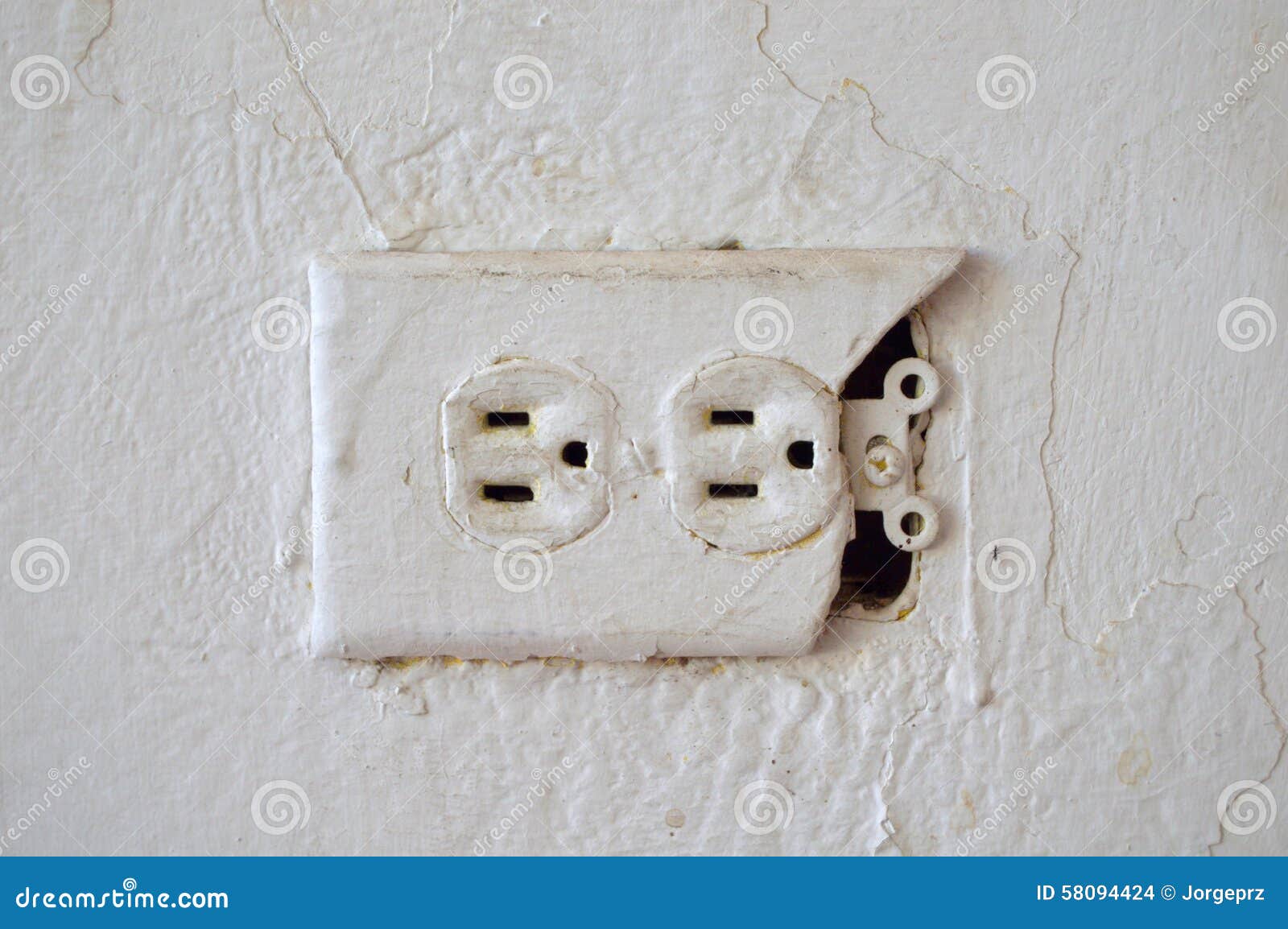 Old electrical outlet stock photo. Image of outlets, service 58094424