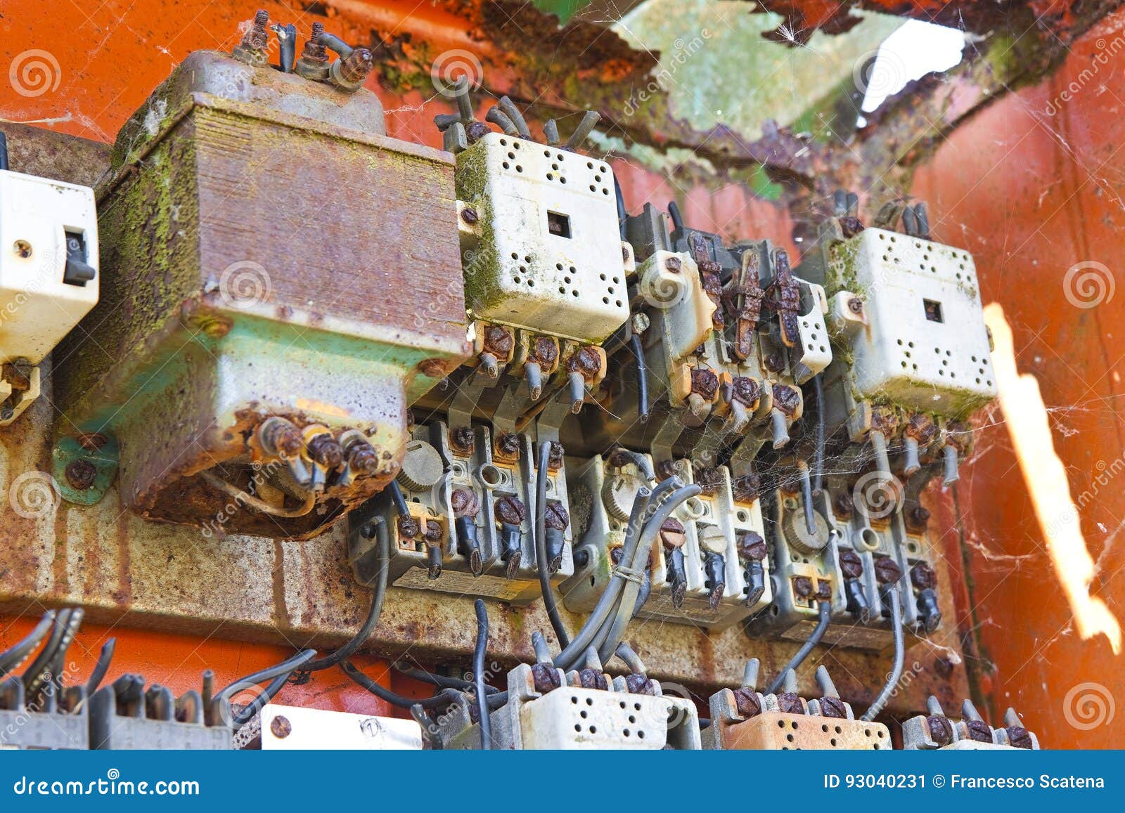Old Electrical Panel of an Abandoned Factory Stock Image Image of