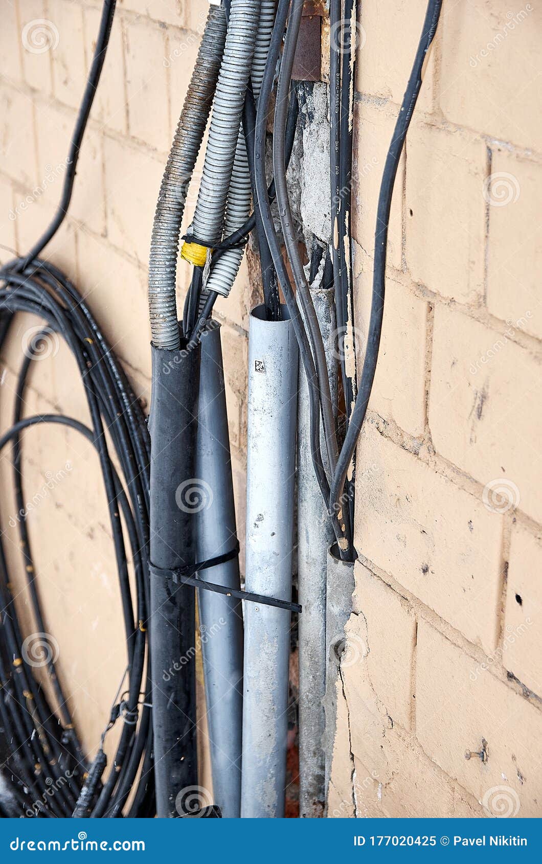 Old Electrical with Protruding Wires Stock Image Image of power