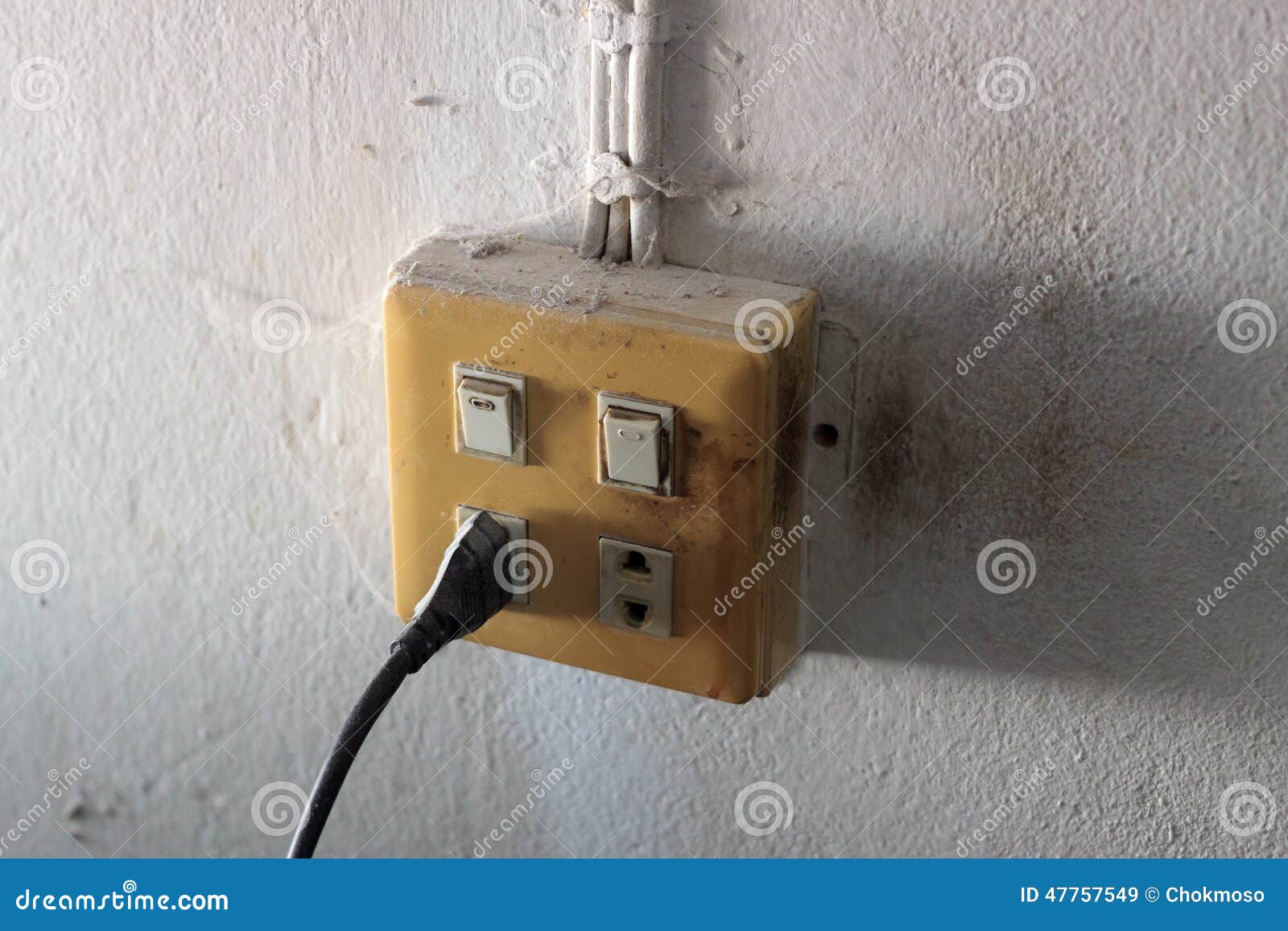 The old Electrical switch stock image. Image of electric 47757549
