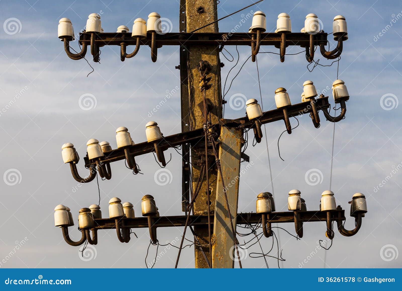 Old Electrical and Tower. Stock Photo Image of