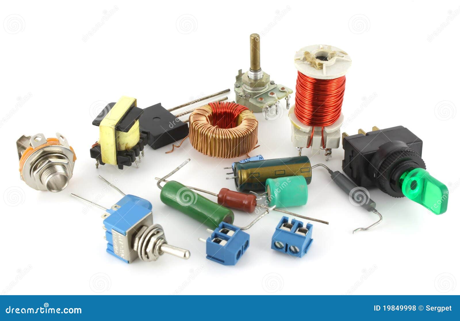 Old electronic components stock photo. Image of controls 19849998
