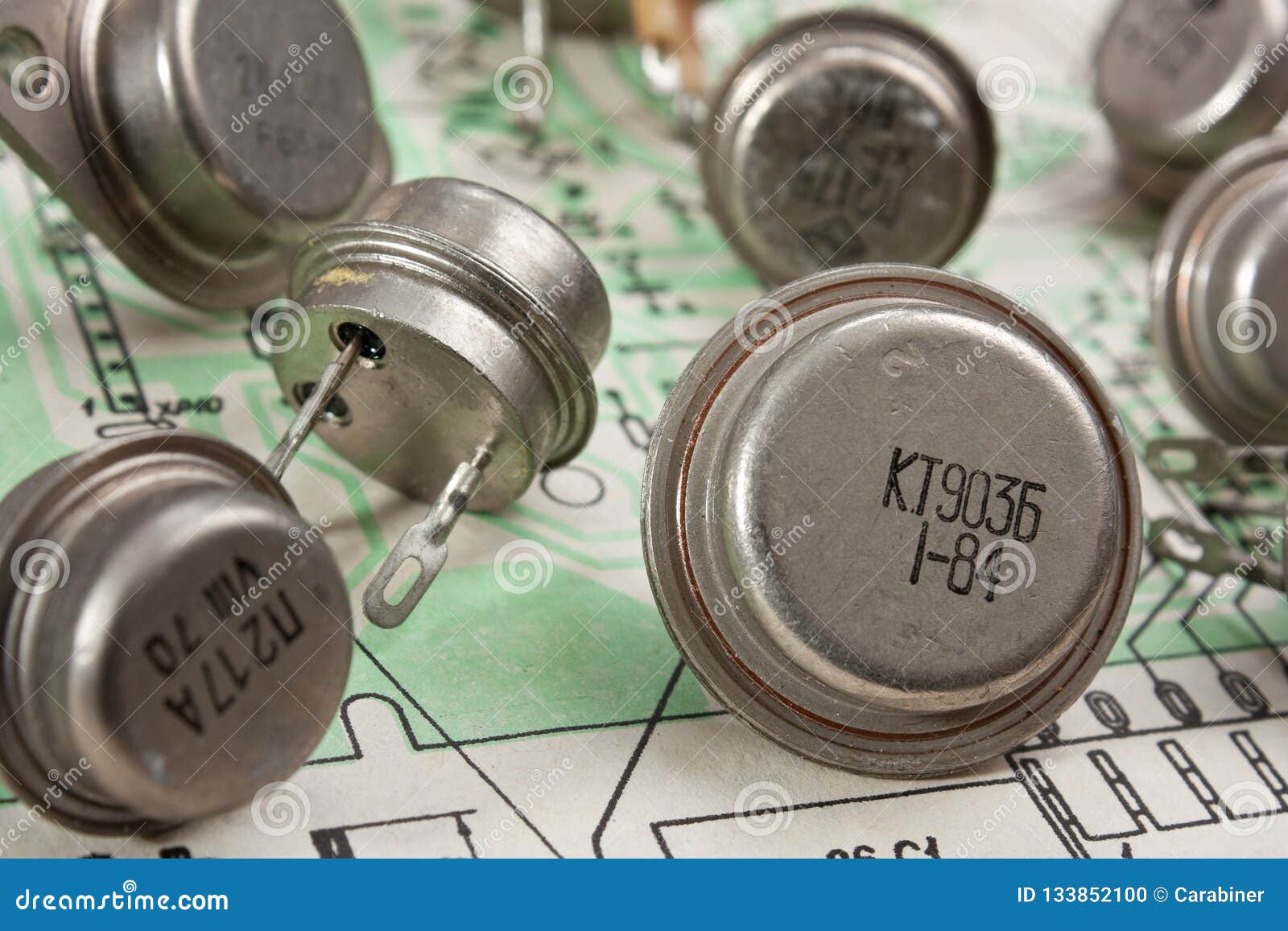 Old electronic components stock photo. Image of delineation 133852100