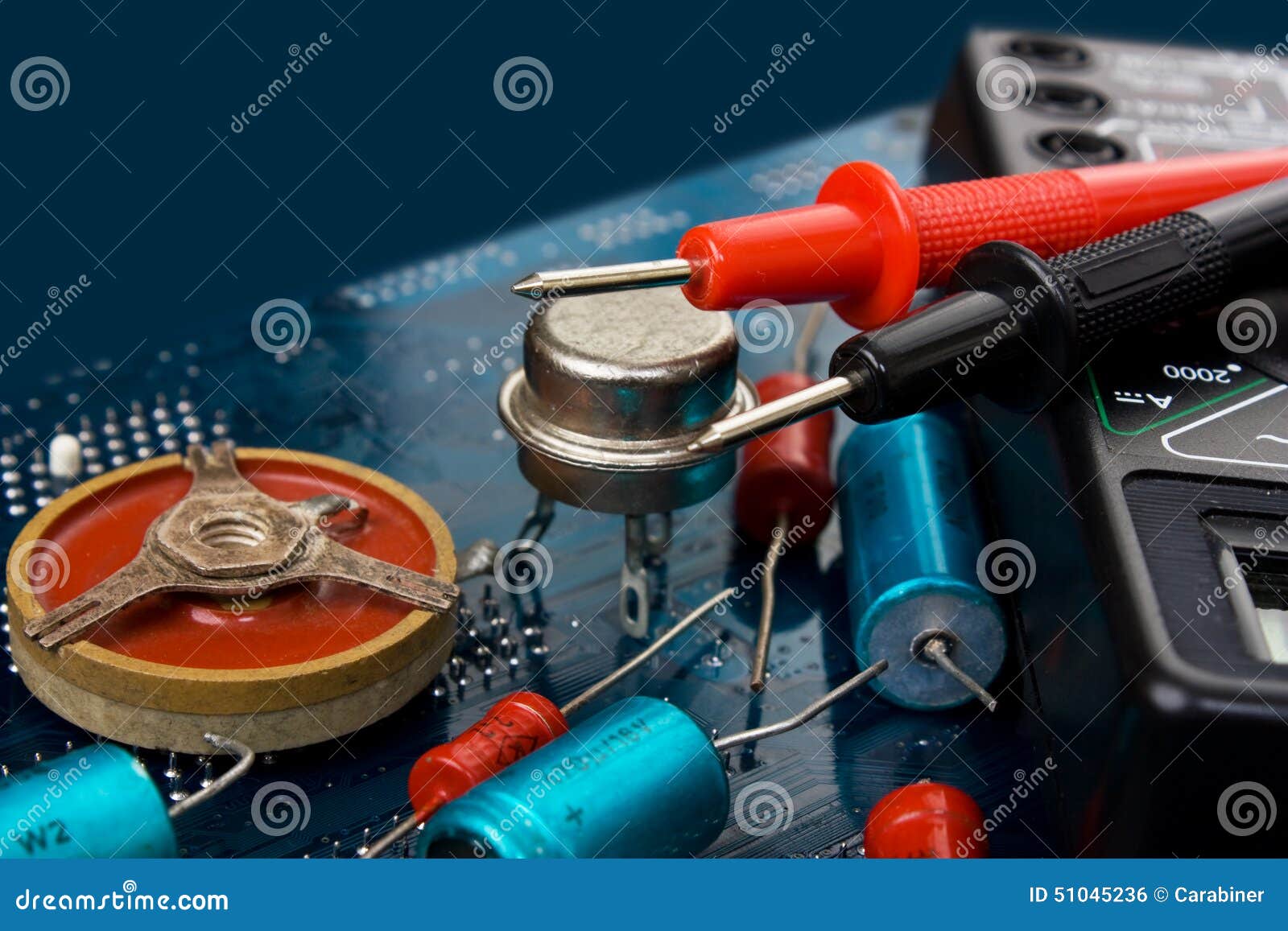 Old electronic components stock photo. Image of designer 51045236