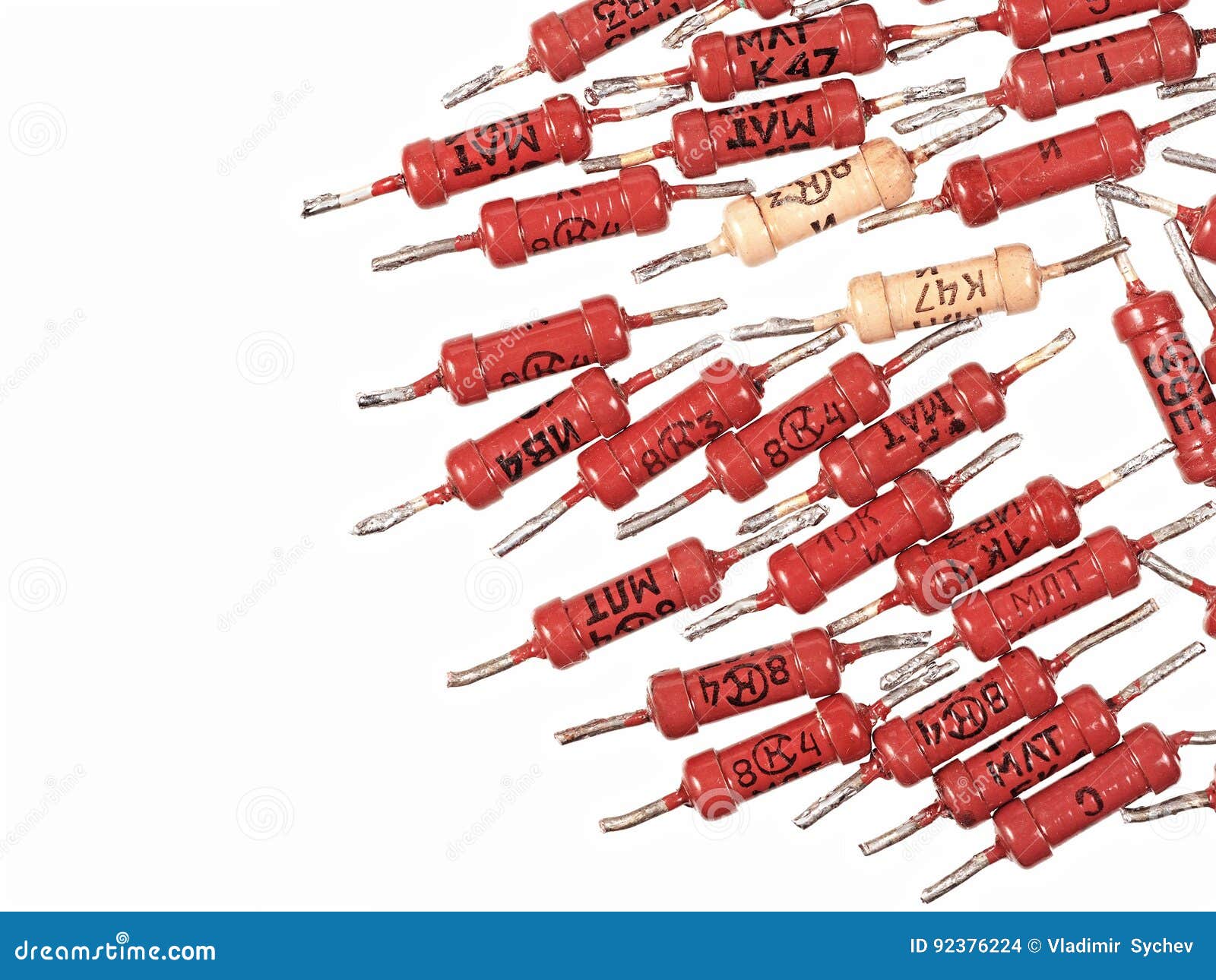 Old electronic components stock photo. Image of diode 92376224