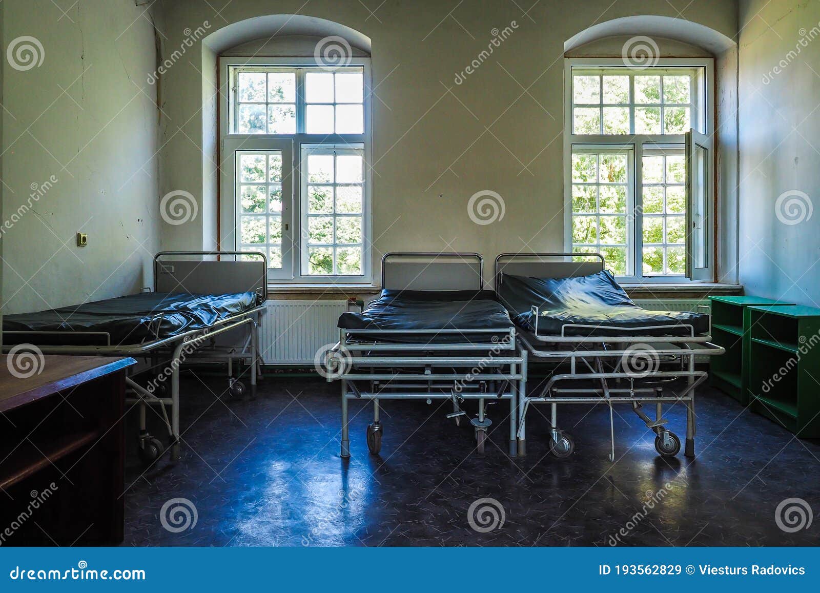 Old Empty Hospital Beds, Shady Hospital Stock Image Image of interior