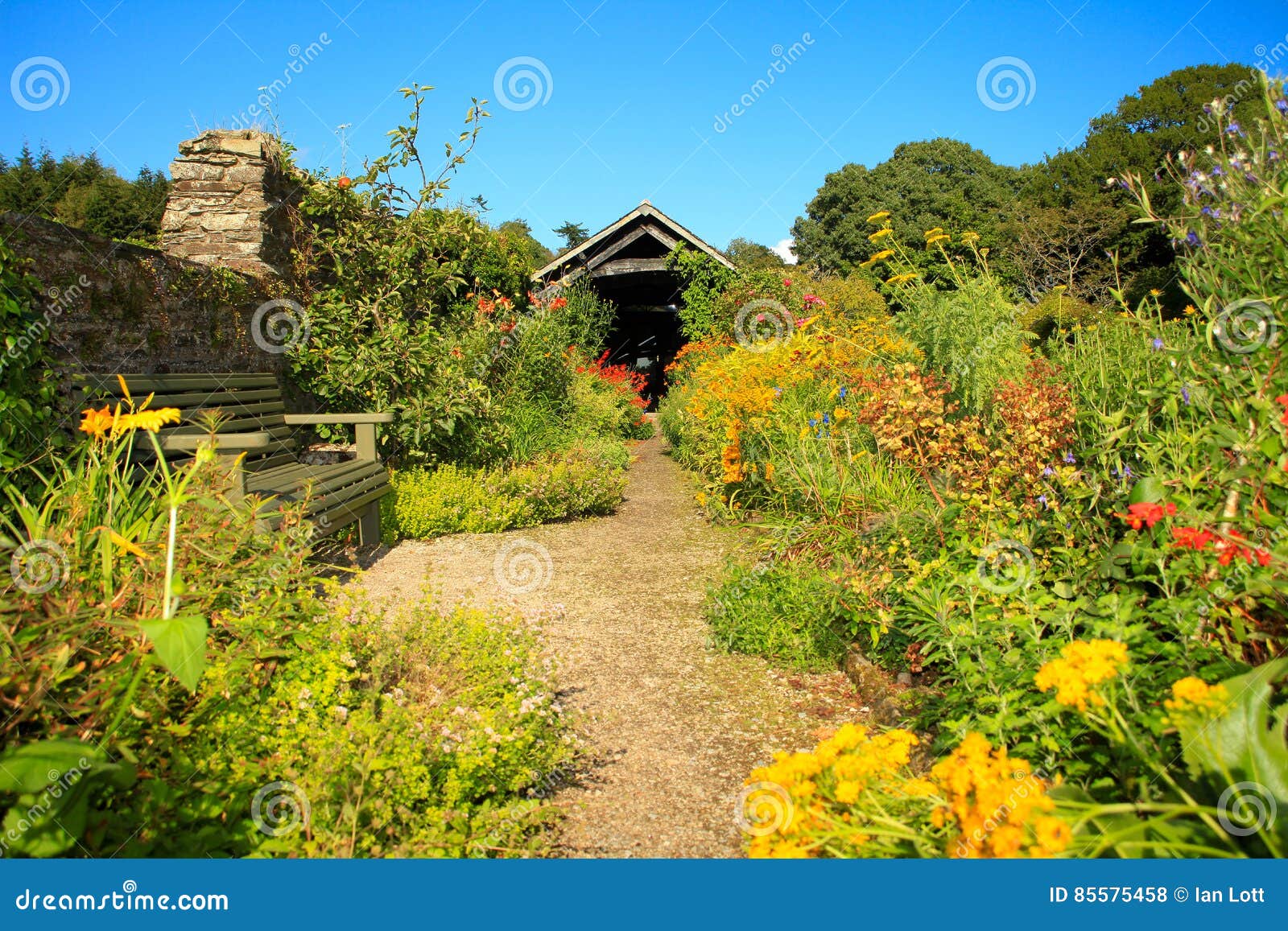 Old English Country Garden Editorial Stock Photo Image Of House