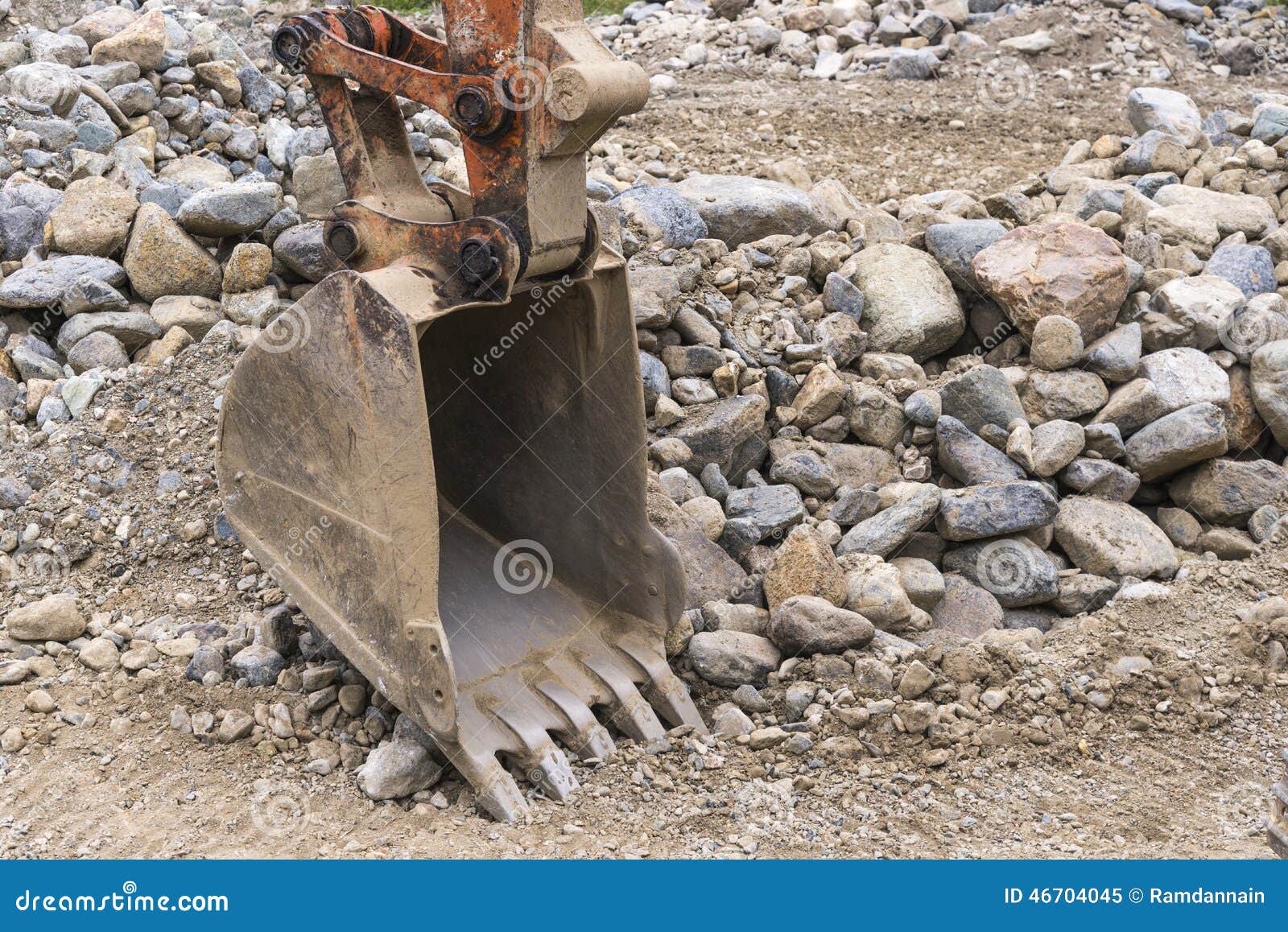Old Excavator Bucket on Site Stock Image Image of excavator