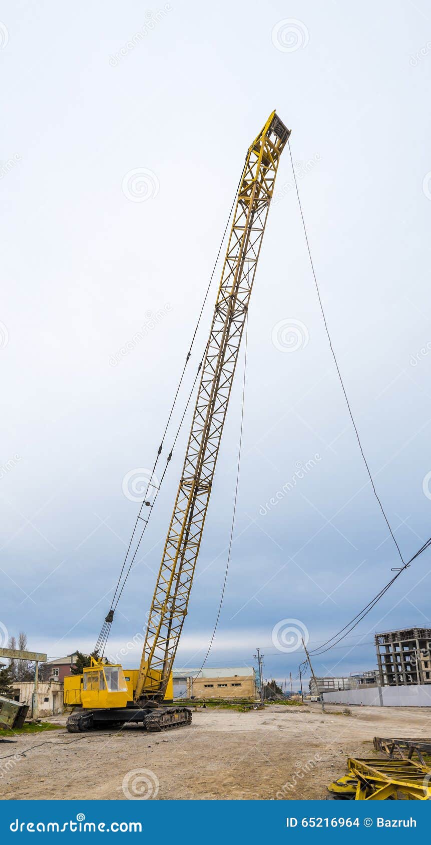 Old excavator crane stock photo. Image of factory, construction 65216964