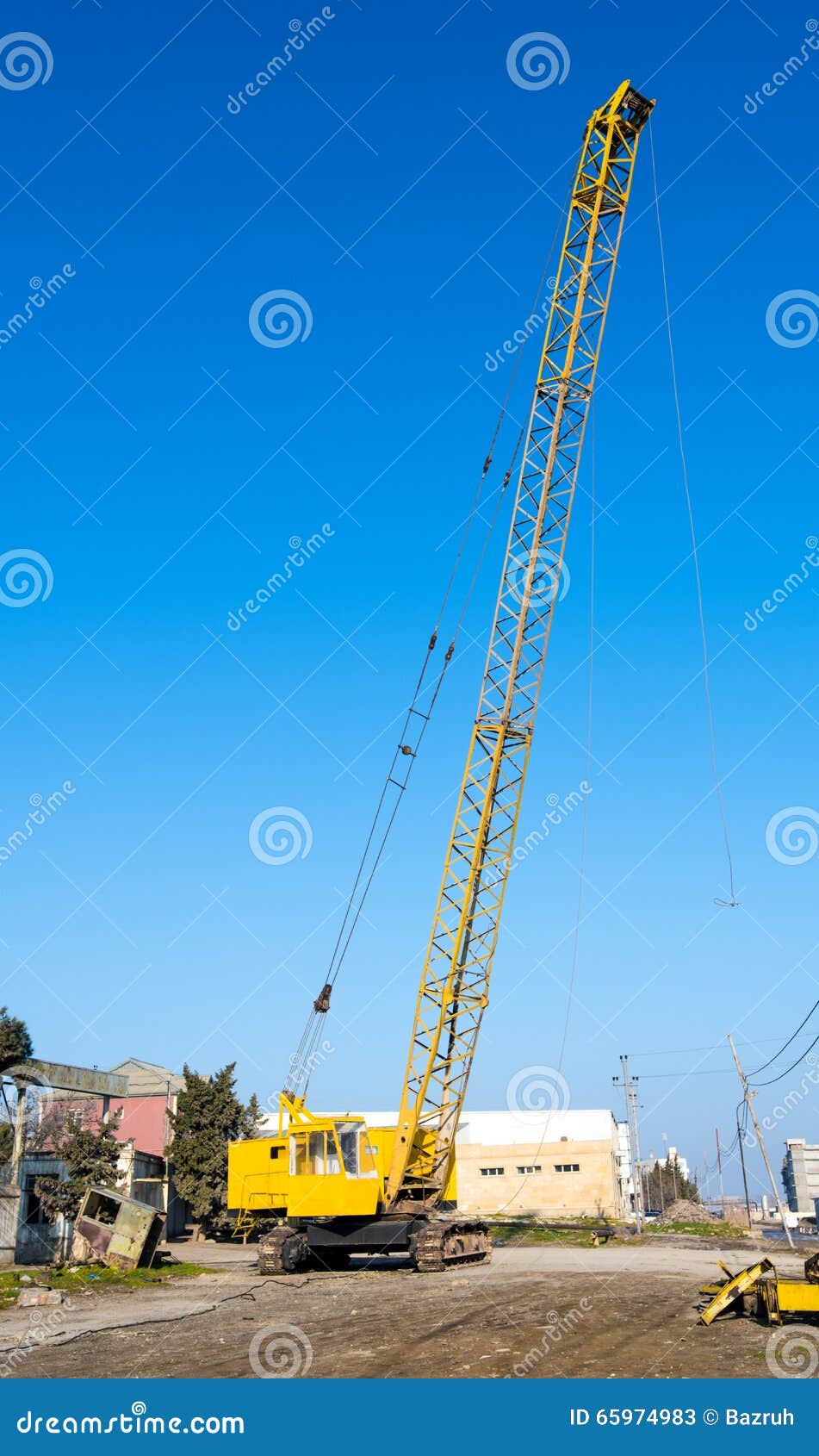 Old excavator crane stock image. Image of machinery, load 65974983