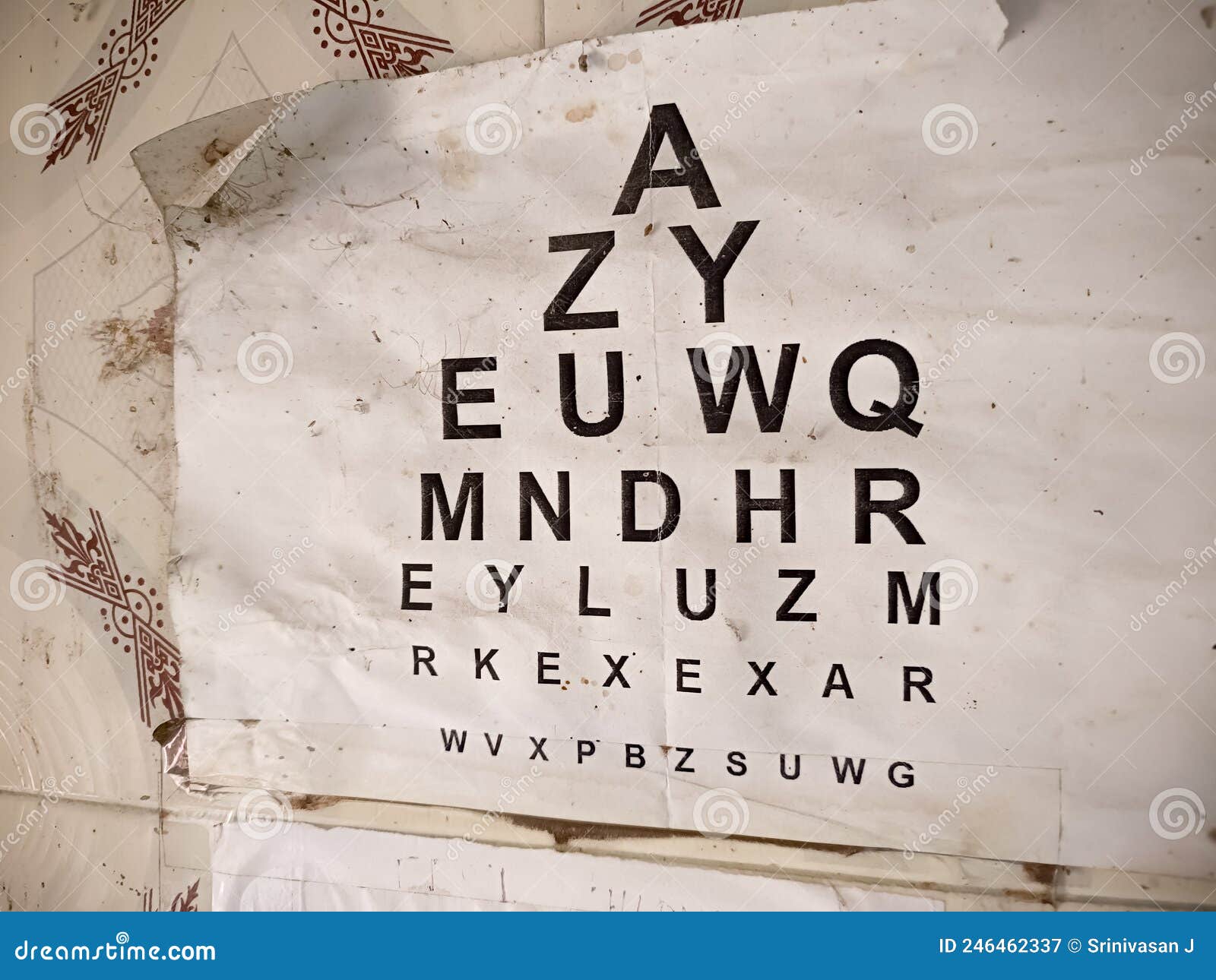 Old Eye Exam Chart Virtual Contact Lens Exam. Eye Sight Test Chart Chart Stock Image Image