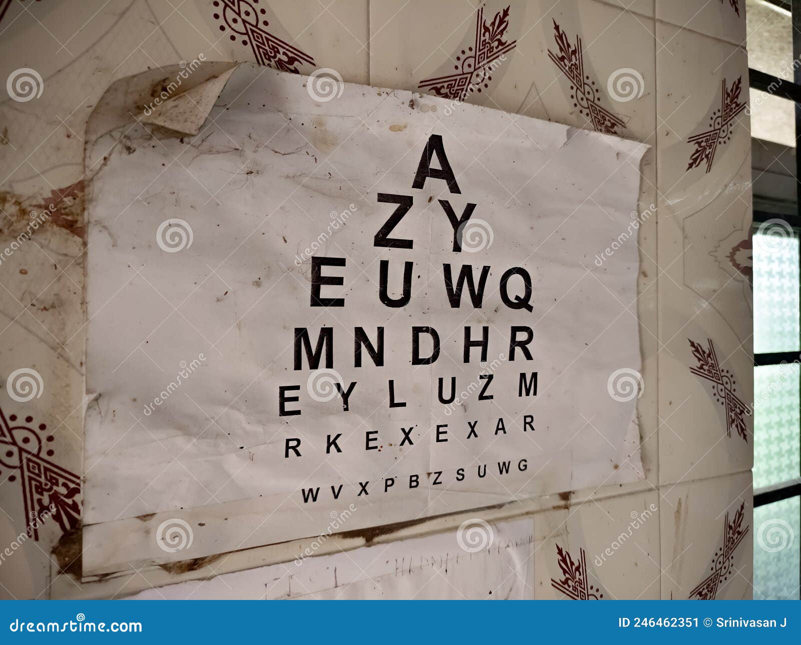 Old Eye Exam Chart Virtual Contact Lens Exam. Eye Sight Test Chart Chart Stock Image Image