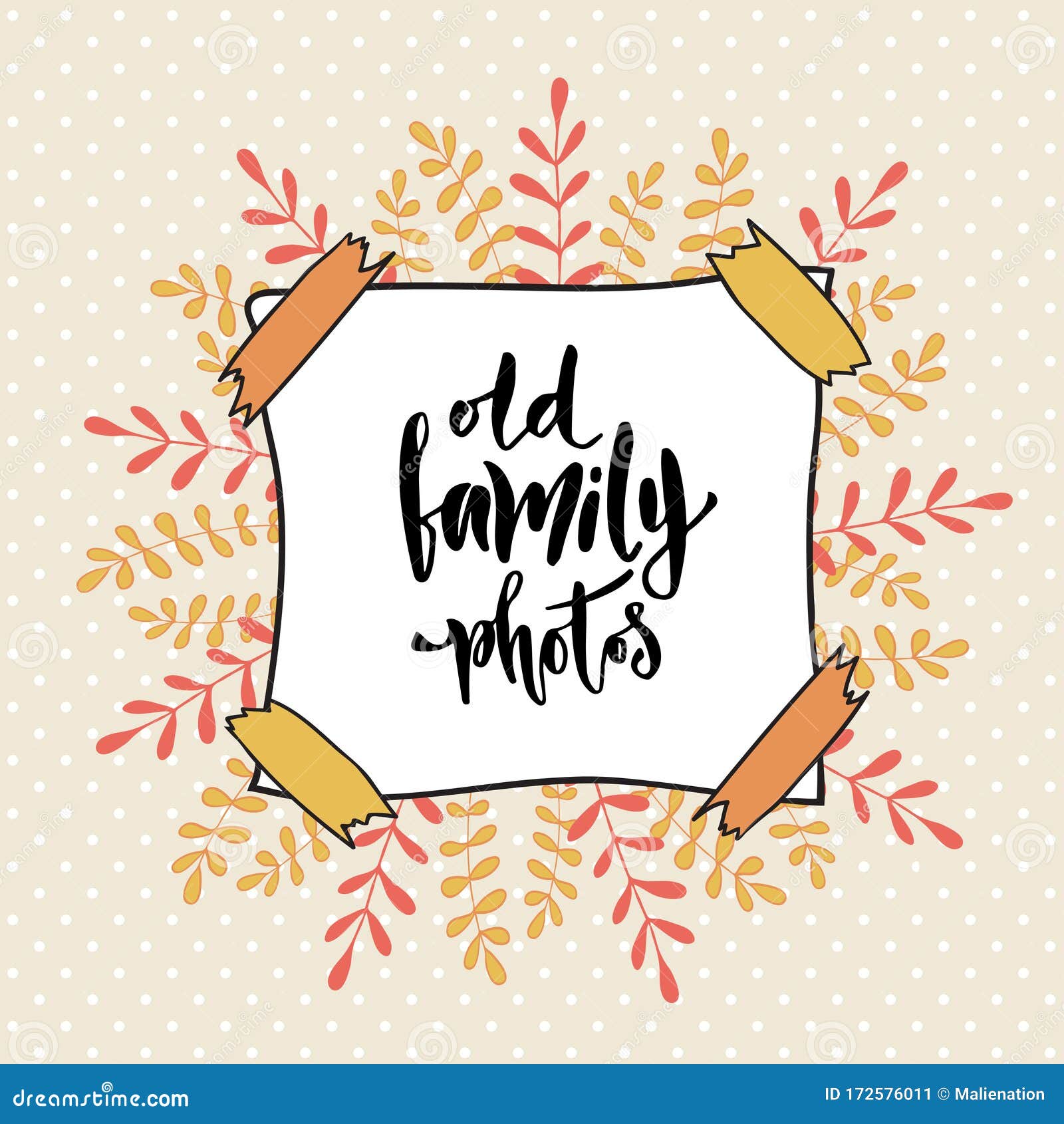 Old Family Photos. Cover Photo Album Stock Vector - Illustration of print,  handwriting: 172576011