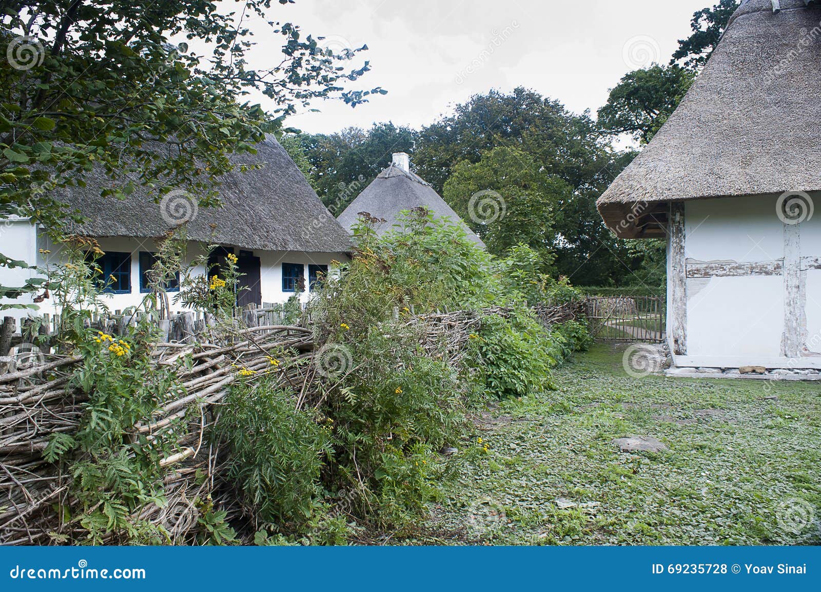 An Old Farm Yard and Houses Stock Photo Image of building, doors