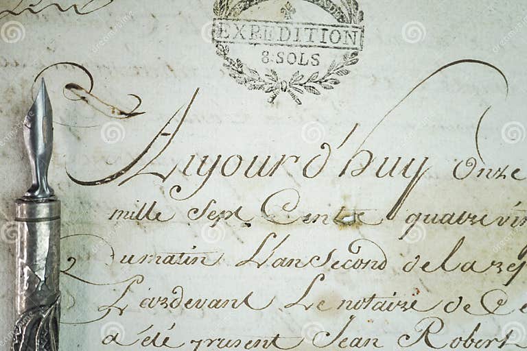 Old Fashion Writing Sample with Different Writing Techniques, Papers