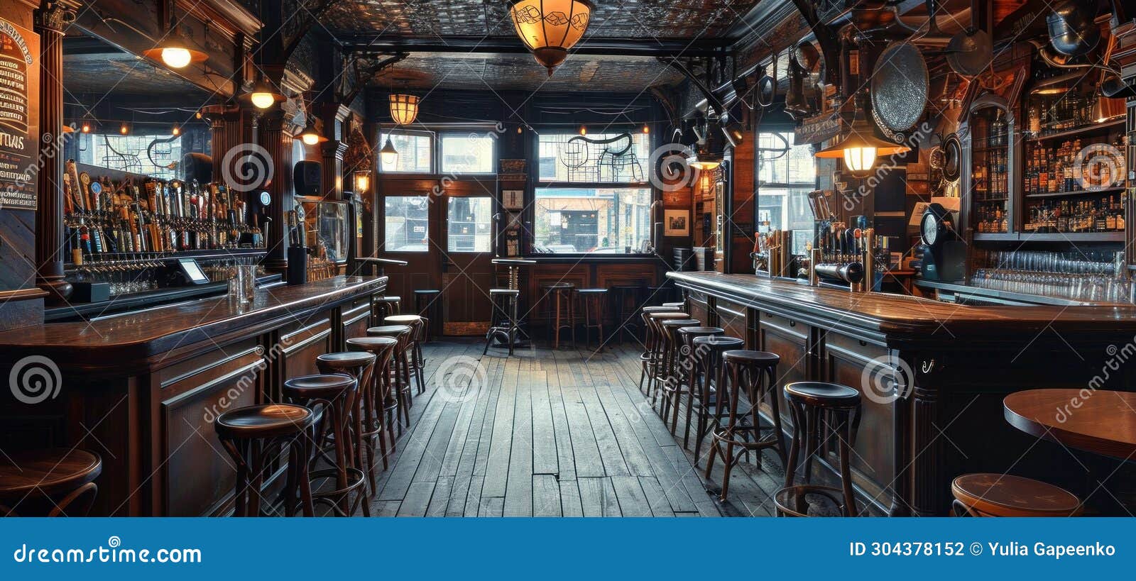 An Old Fashioned Bar with Tables and Chairs. Stock Photo Image of cafe, design 304378152