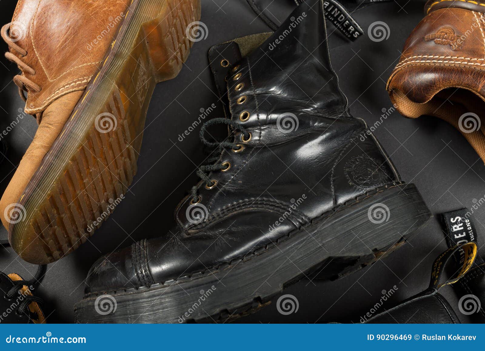 Old-fashioned boots. editorial stock image. Image of boot - 90296469