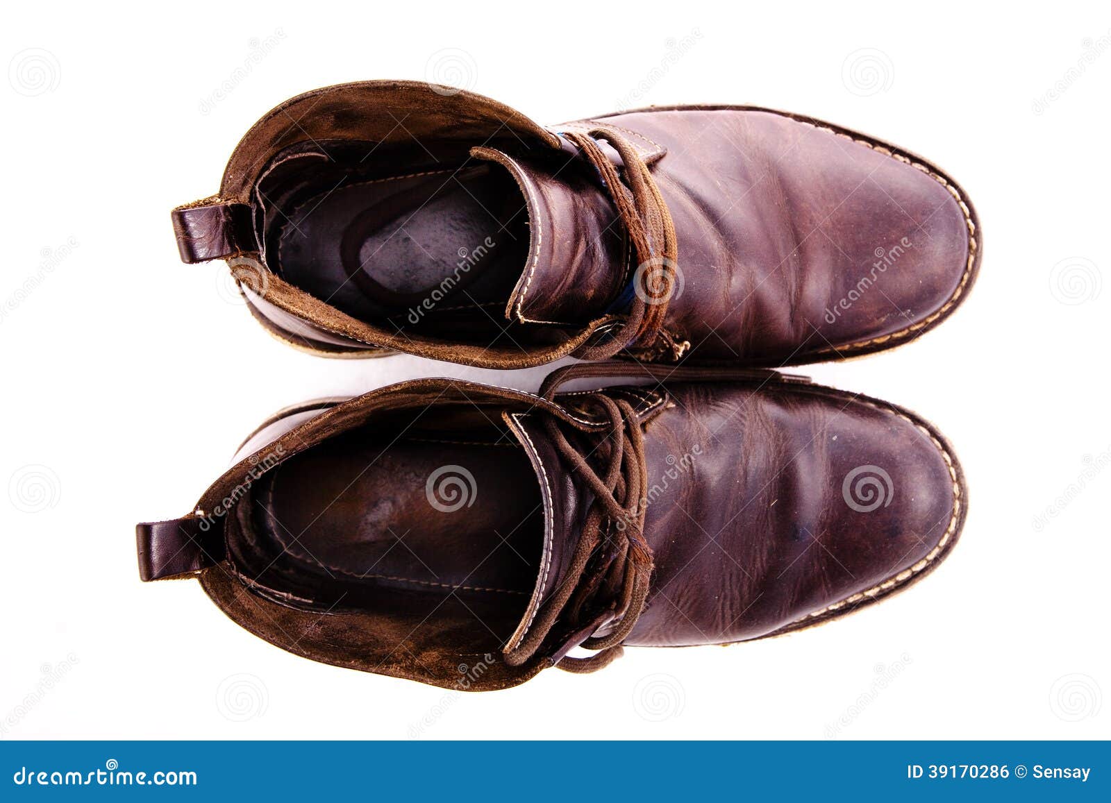 Old fashioned brown boots stock photo. Image of duty - 39170286