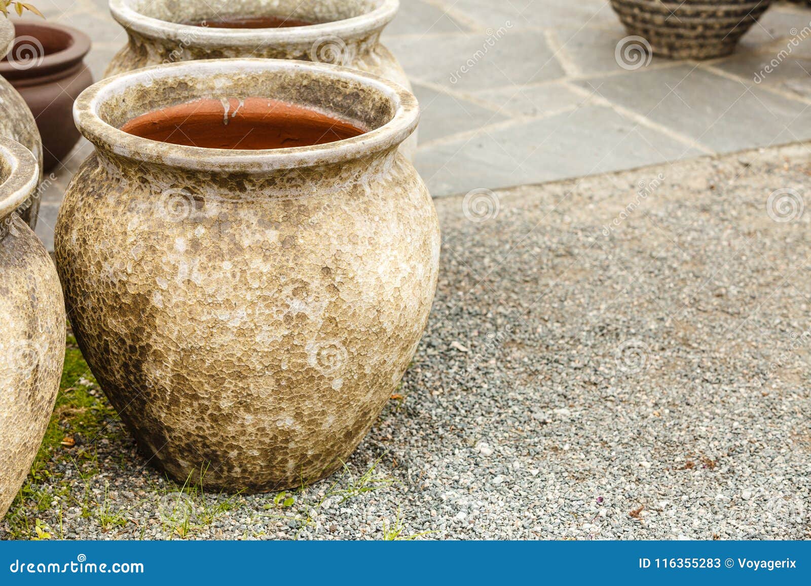 Old Fashioned Ceramic Clay Vases Bowls Stock Image Image of pottery