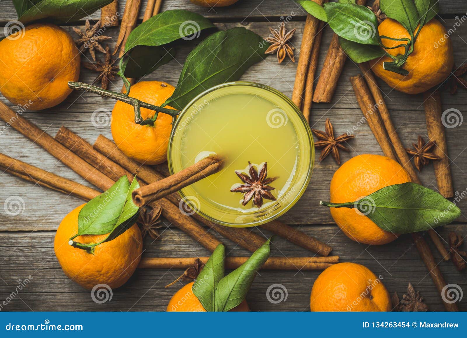 Old Fashioned Citrus Beverage with Spices Stock Photo - Image of flat ...
