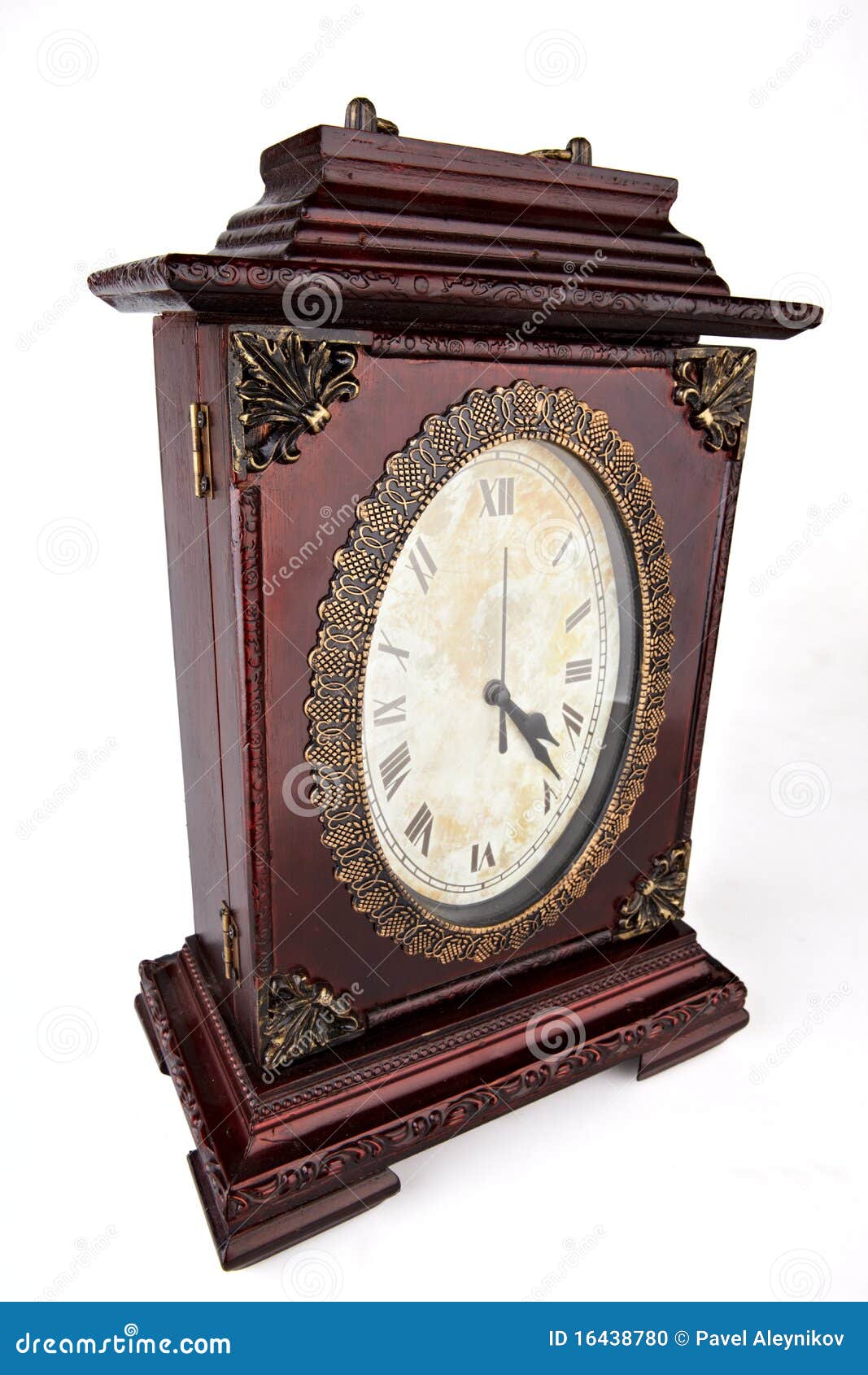 Oldfashioned clock stock photo. Image of wood, craft 16438780
