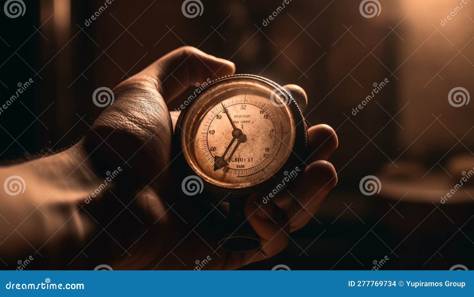 Old Fashioned Clock Face, Minute Hand Working Accurately Generated by