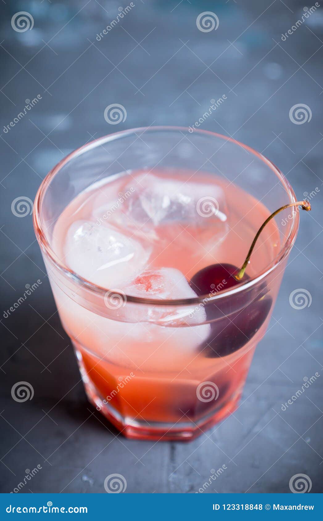 Old Fashioned Cocktail with Cherry Stock Photo Image of club, juice