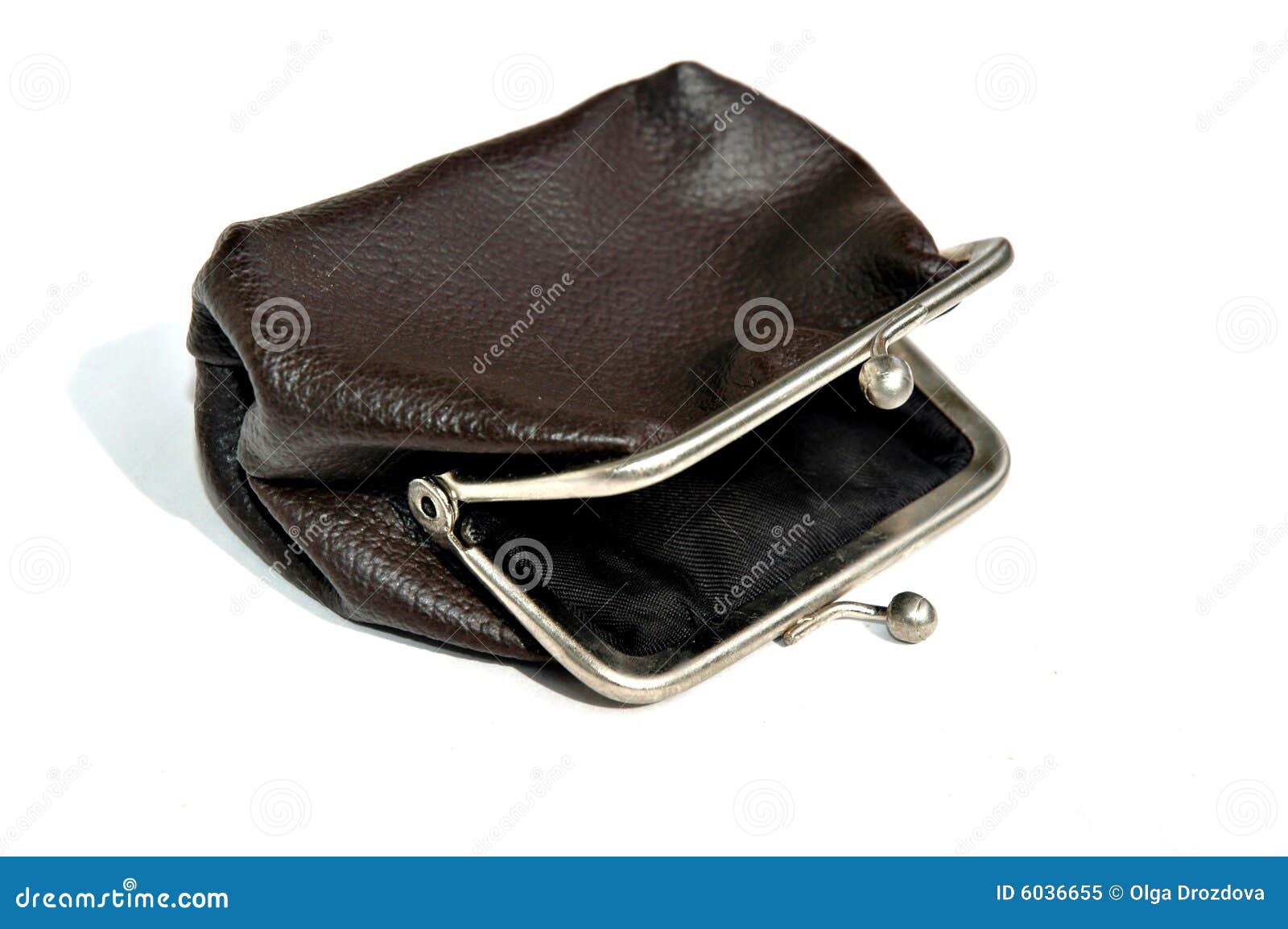 Old fashioned coin purse stock image. Image of empty, metal - 6036655