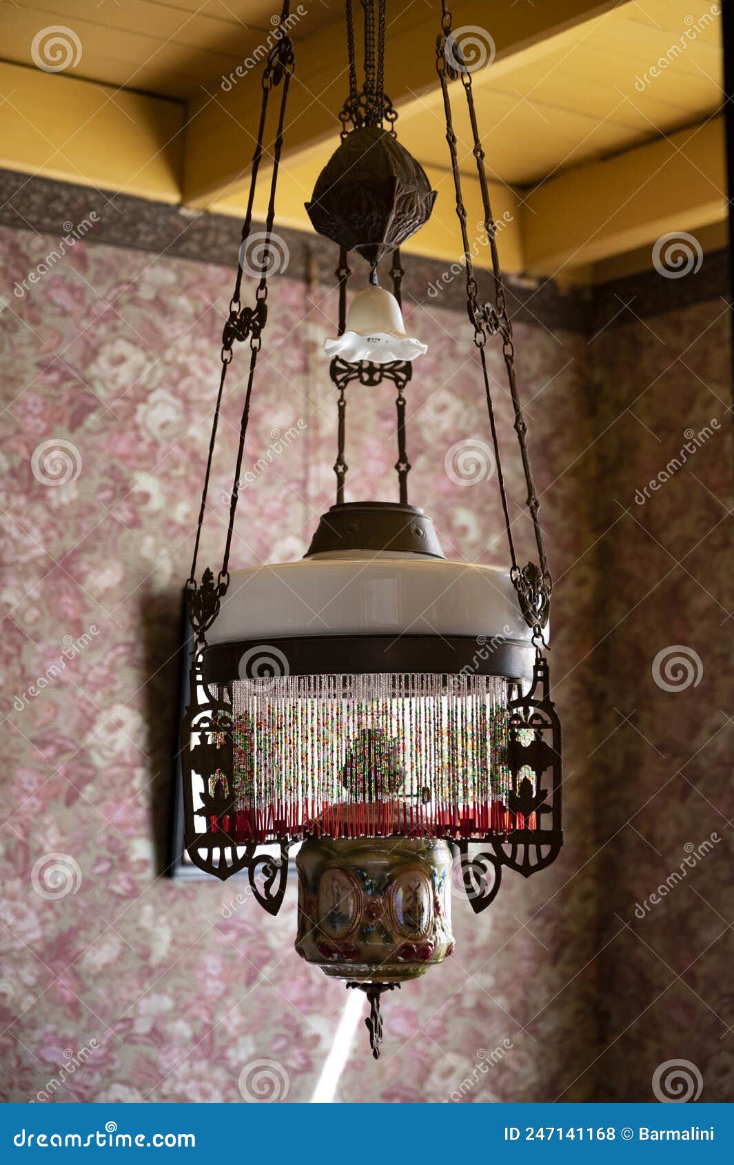 Old Fashioned Dutch Interior, Ceilling Lamp and Room Decoration in ...