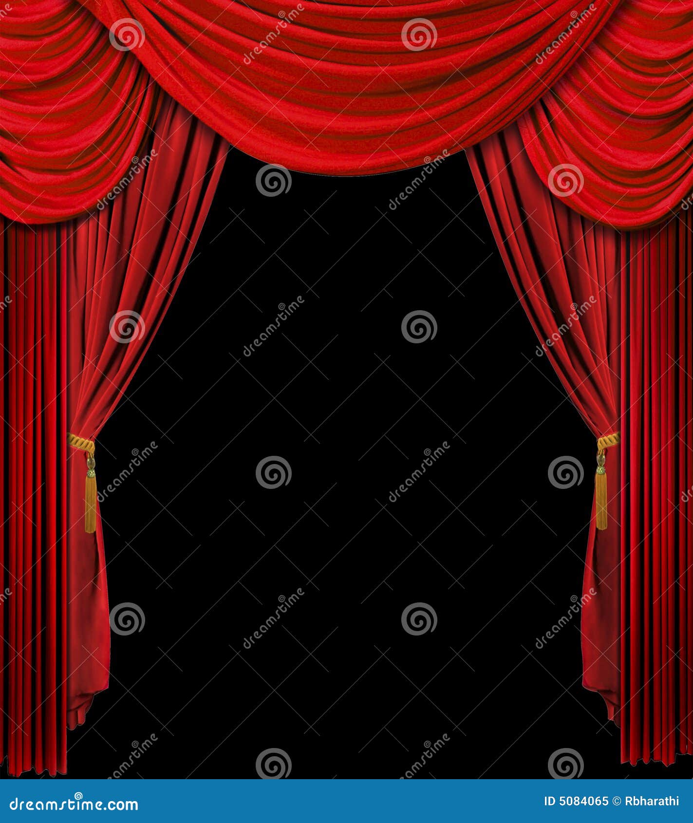 Old Fashioned, Elegant Red Theater Stage Drapes Stock Image Image of