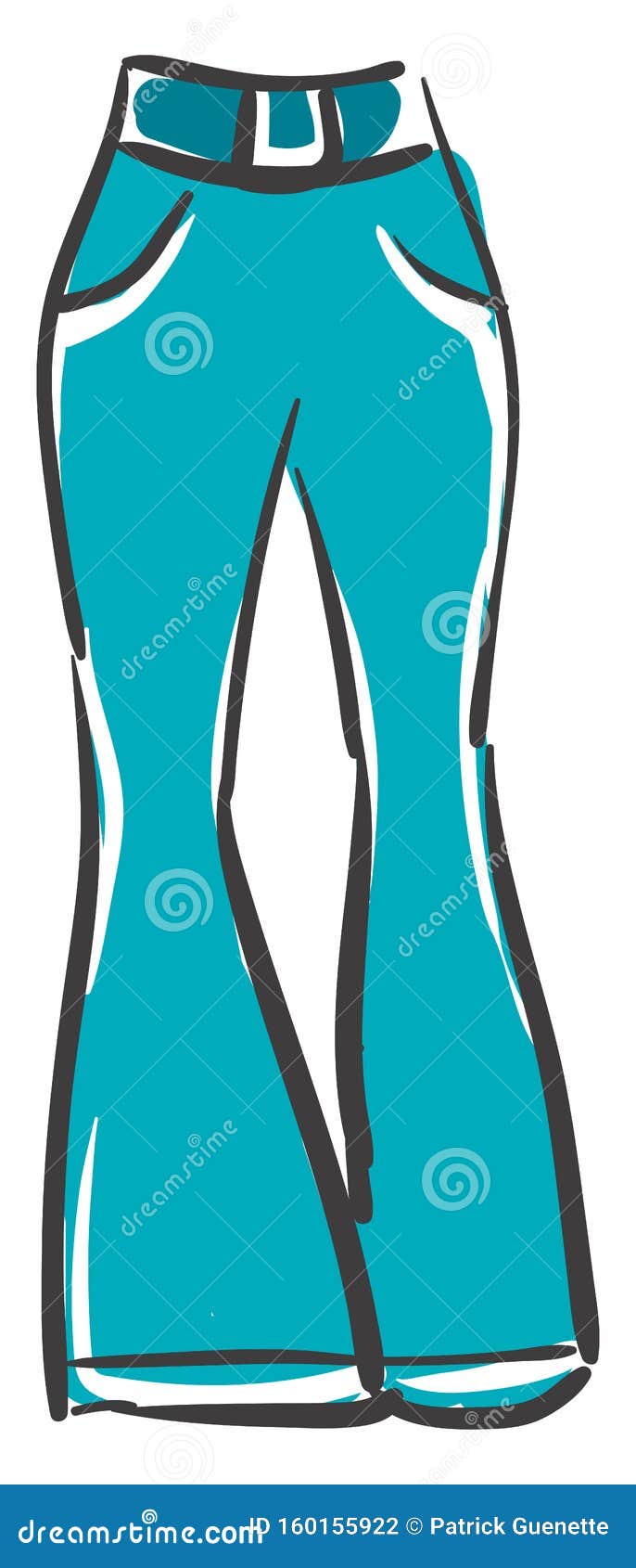 Long Flare Pants Vector or Color Illustration Stock Vector ...