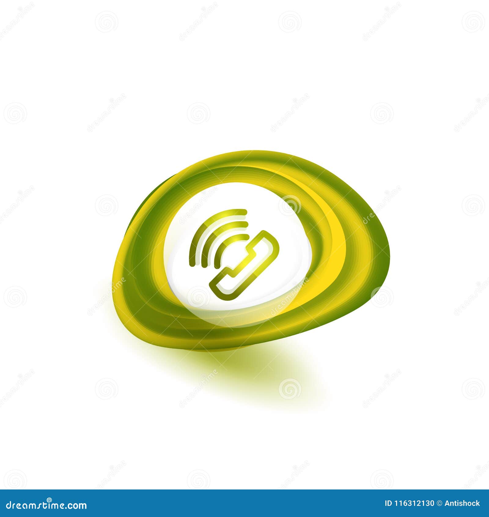 old fashioned phone button, call center support icon