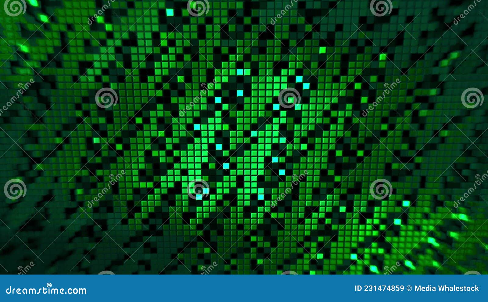 Old Fashioned Retro Game Background With Blinking Pixels. Motion.