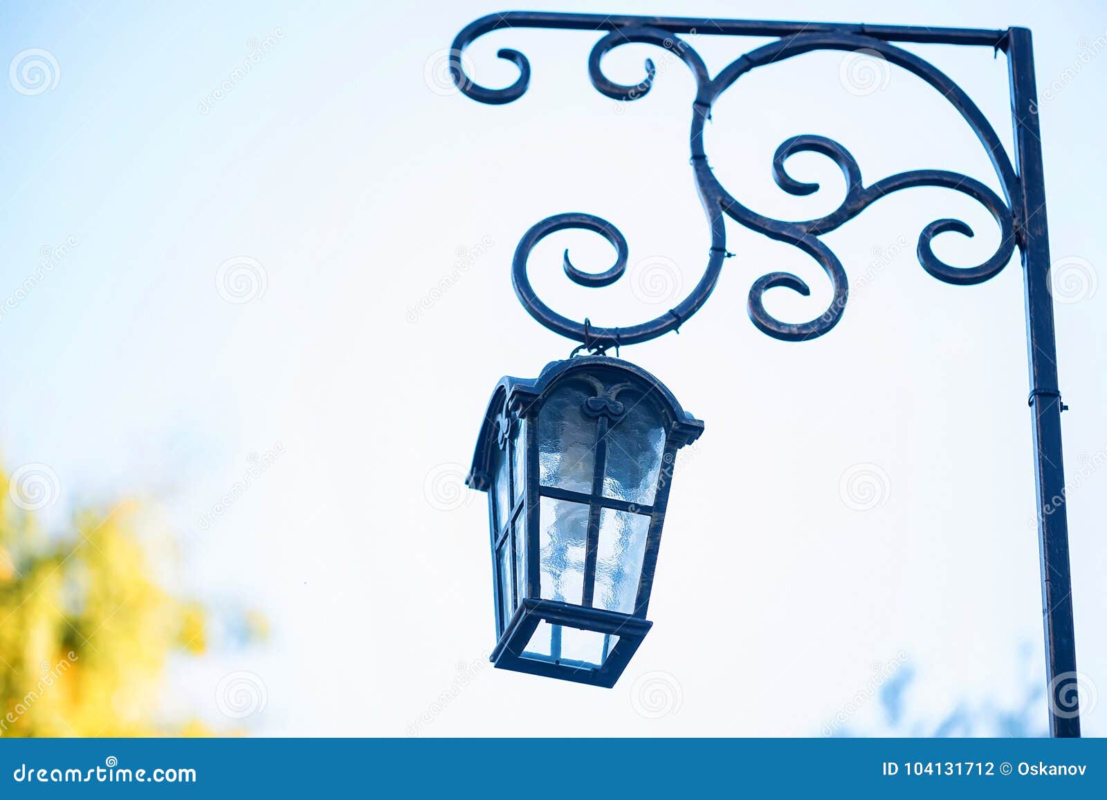 Decorative old street lamp stock image. Image of outdoor - 33632425