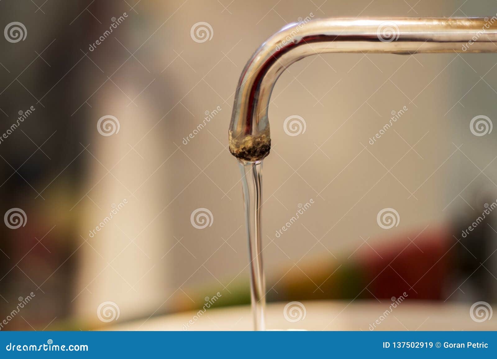 Old Faucet and Water Flow on Bathroom Stock Image Image of liquid