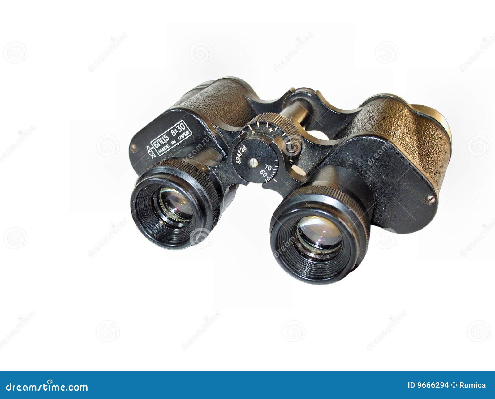 Old Fieldglass Binoculars Isolated Stock Photo Image of looking