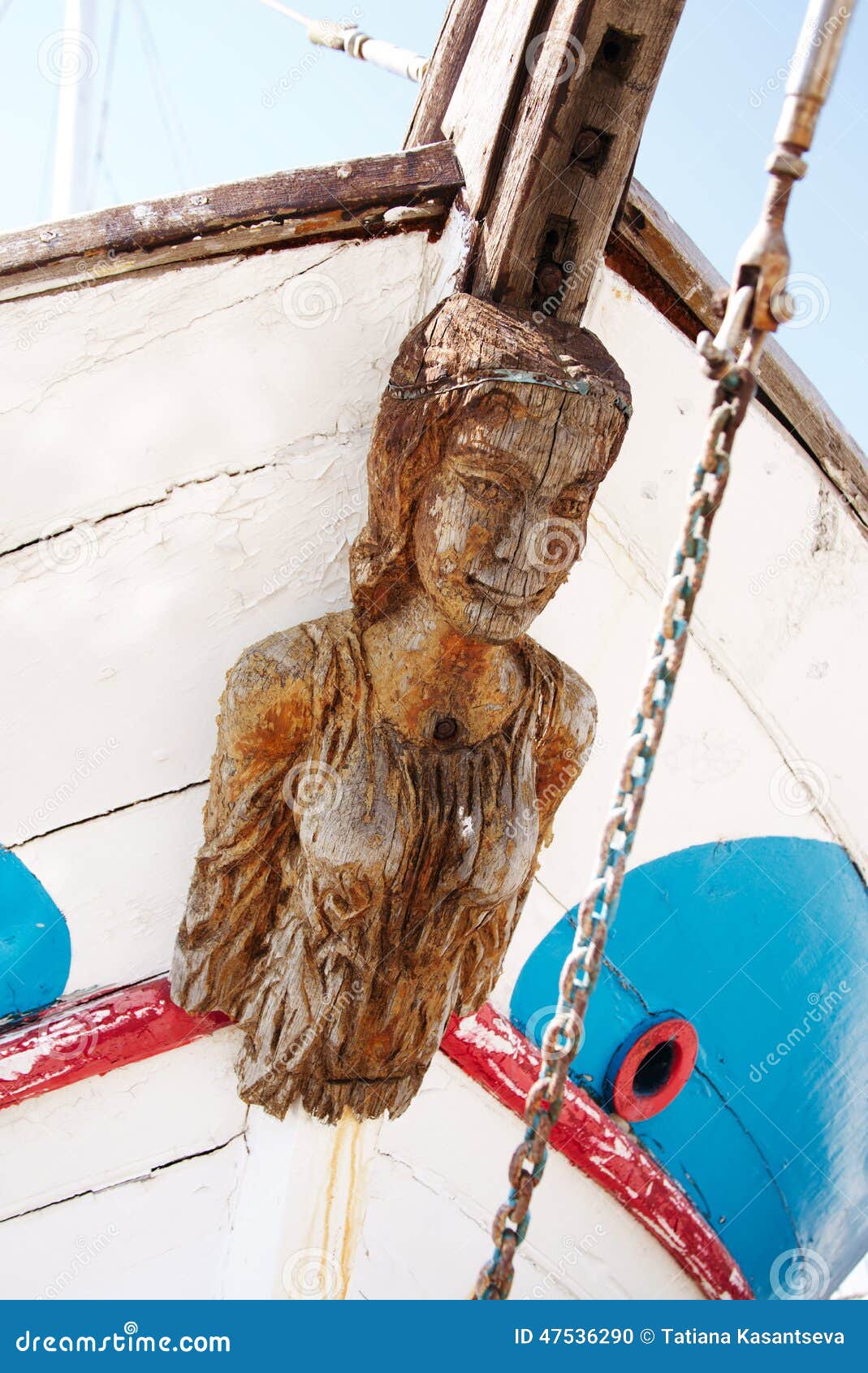 old figurehead on sailing ships. stock photo - image: 47536290