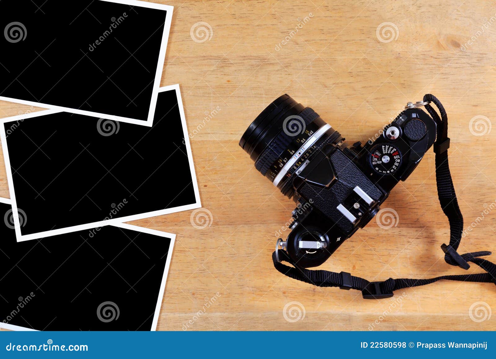 Old Film Camera and Photo Paper Stock Photo Image of fashioned, frame