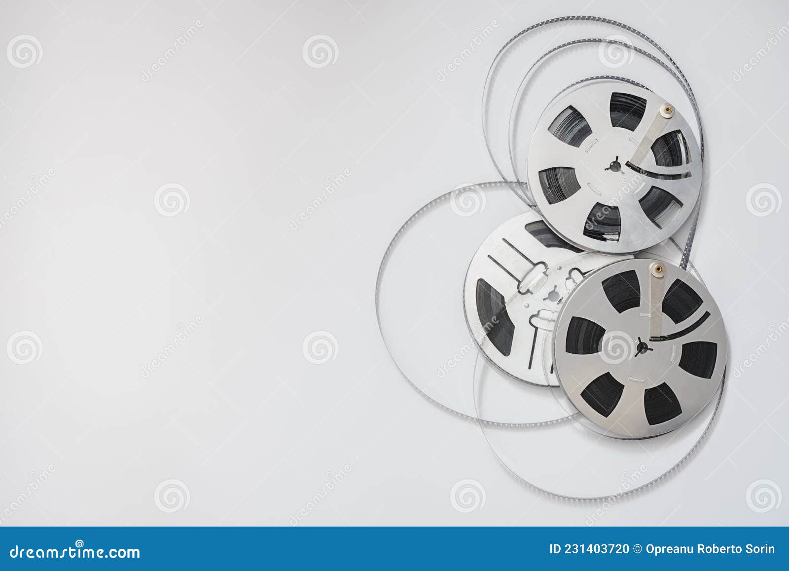 Old Film Reel isolated stock photo. Image of information - 231403720